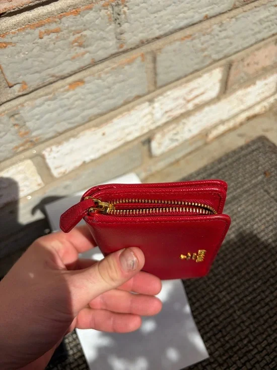 Prada Saffiano Leather Compact Wallet (snap closure zip coin compartment) - Picture 4 of 12